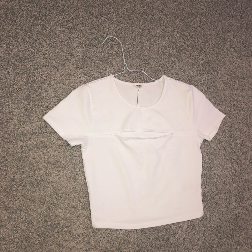 Garage white short sleeve tee.
